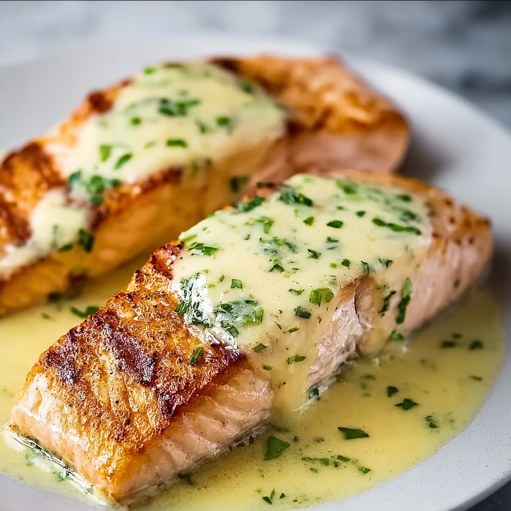 Creamy Garlic Butter Salmon Recipe - Recipe Image