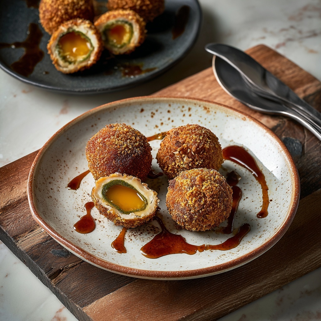 Smoked Armadillo Eggs with Cream Cheese, Cheddar, and Jalapeños Recipe - Recipe Image