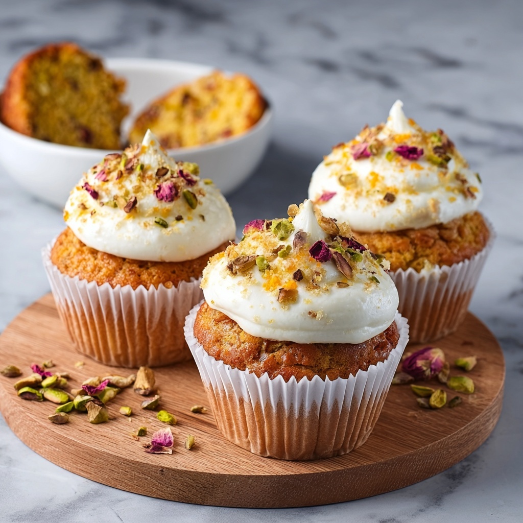 Saffron Cardamom Dream Cupcakes Recipe - Recipe Image
