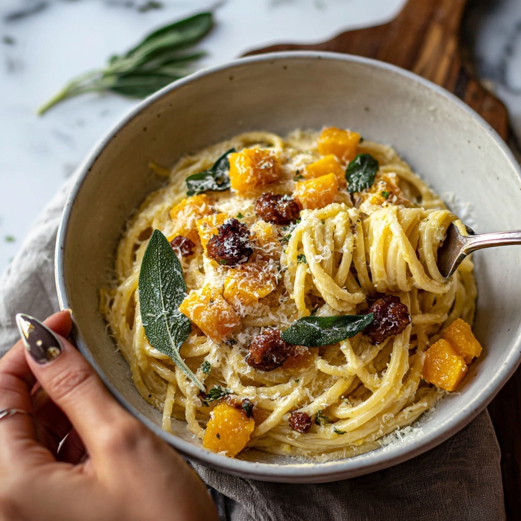 Roasted Butternut Squash and Sage Pasta Recipe - Recipe Image