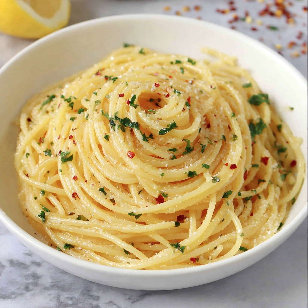 Lemon Garlic Butter Pasta Recipe - Recipe Image