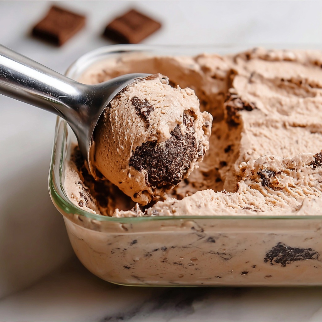 No Churn Chocolate Brownie Ice Cream Recipe - Recipe Image