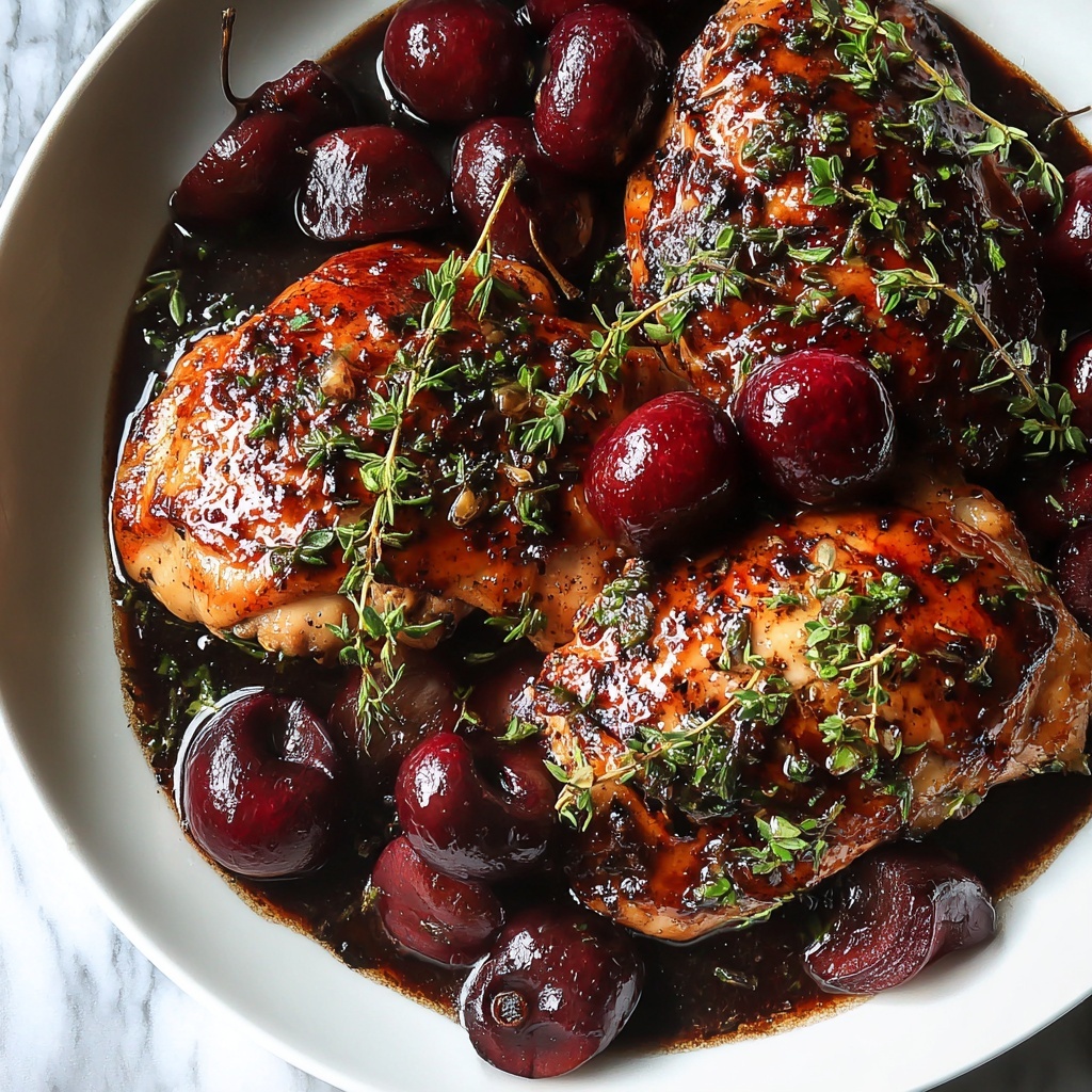 Cherry Balsamic Glazed Chicken Recipe - Recipe Image