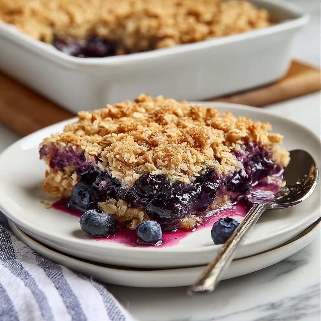 Overnight Blueberry Baked Oatmeal Crisp Recipe - Recipe Image
