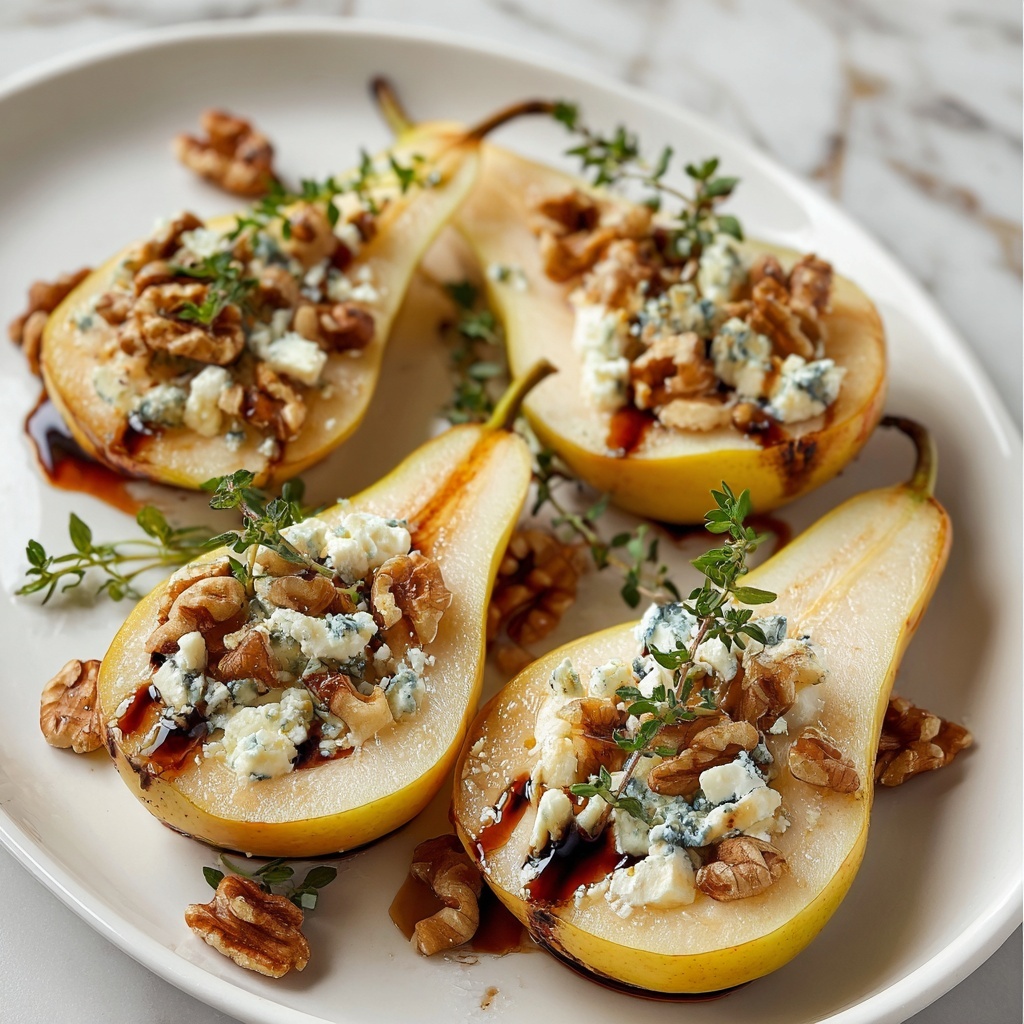 Elegant Blue Cheese Stuffed Pears Recipe - Recipe Image