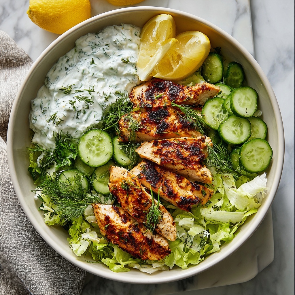 Chicken Tzatziki Bowls: Mediterranean Bliss Recipe - Recipe Image