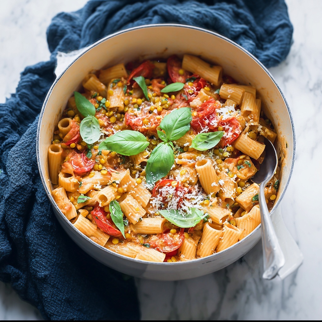 One Pot Lentil Pasta: A Quick and Nutritious Meal Recipe - Recipe Image