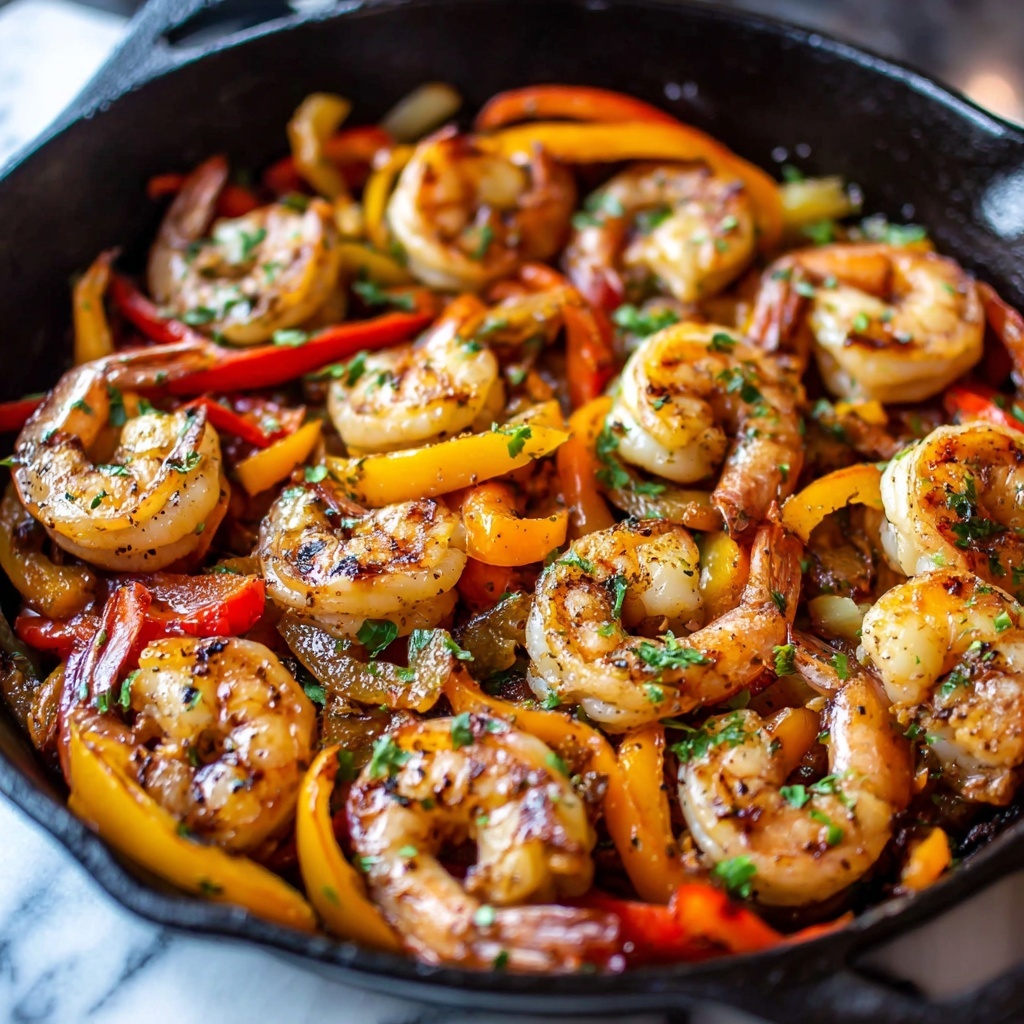 Shrimp Fajitas with Lime, Cajun Spices, and Cilantro Recipe - Recipe Image