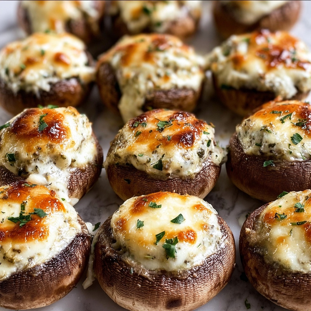 Garlic Parmesan Stuffed Mushrooms: 7 Irresistible Bites Recipe - Recipe Image