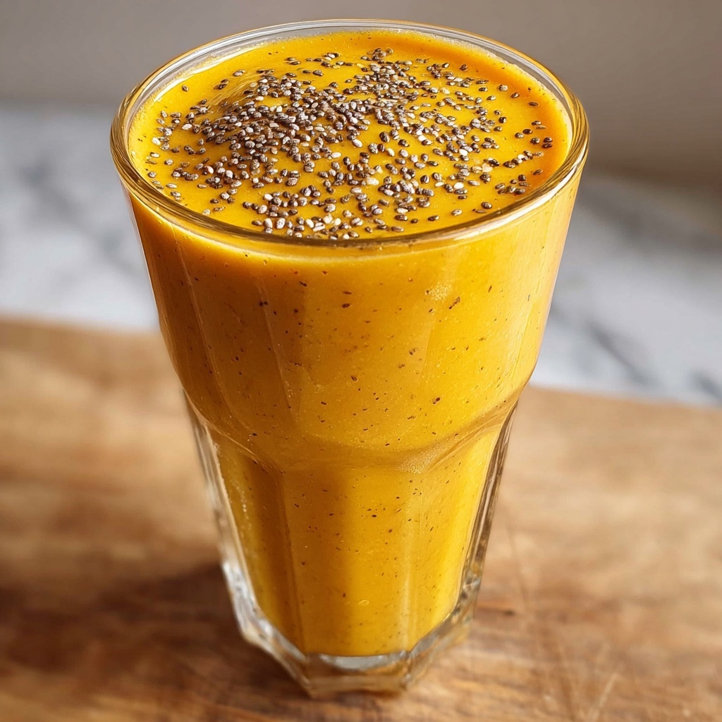 Delightful Golden Milk Smoothie: A Comforting 5-Minute Treat Recipe - Recipe Image
