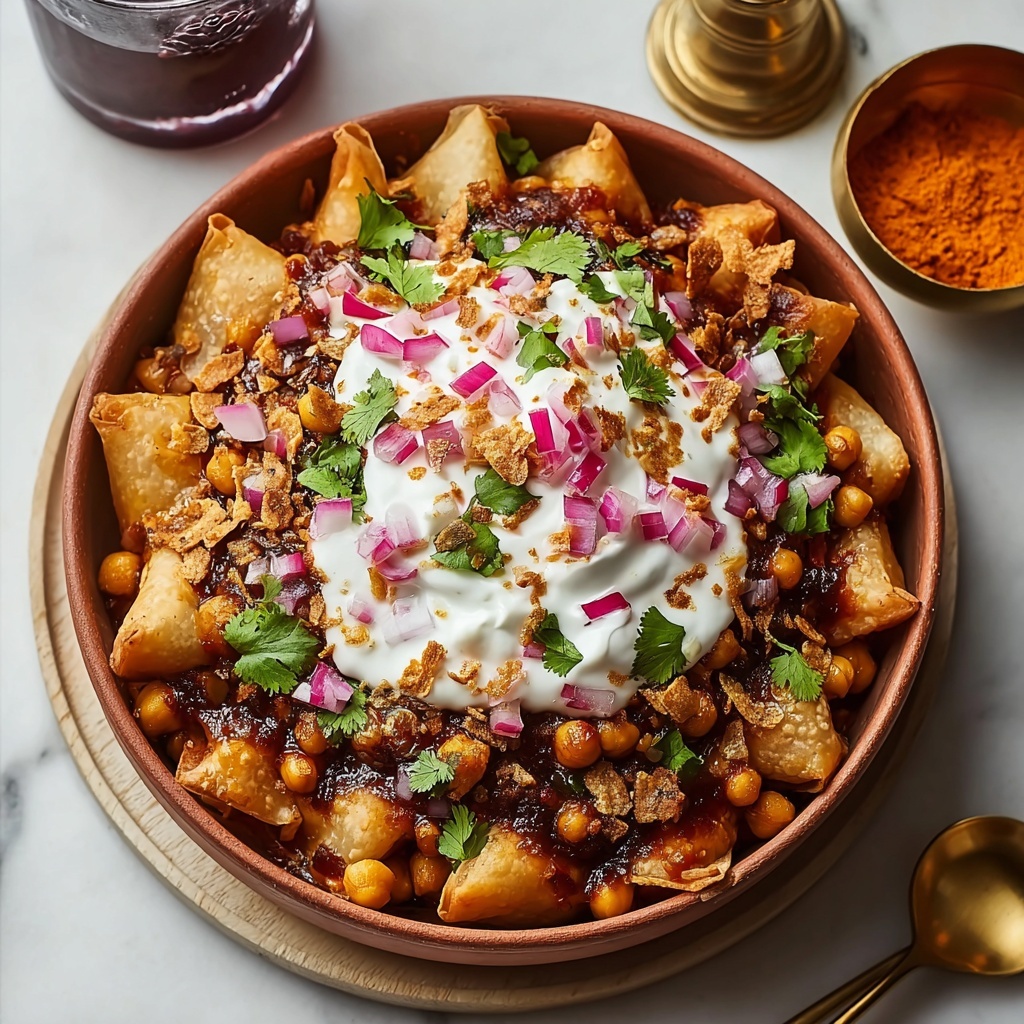Irresistible Samosa Chaat: A Flavorful Homemade Delight Recipe - Recipe Image