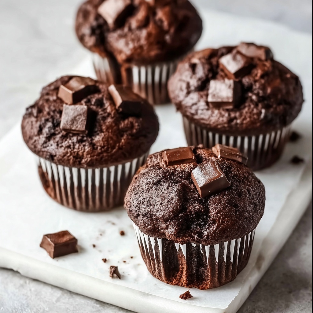 Decadent Double Chocolate Chip Muffins for Pure Bliss Recipe - Recipe Image