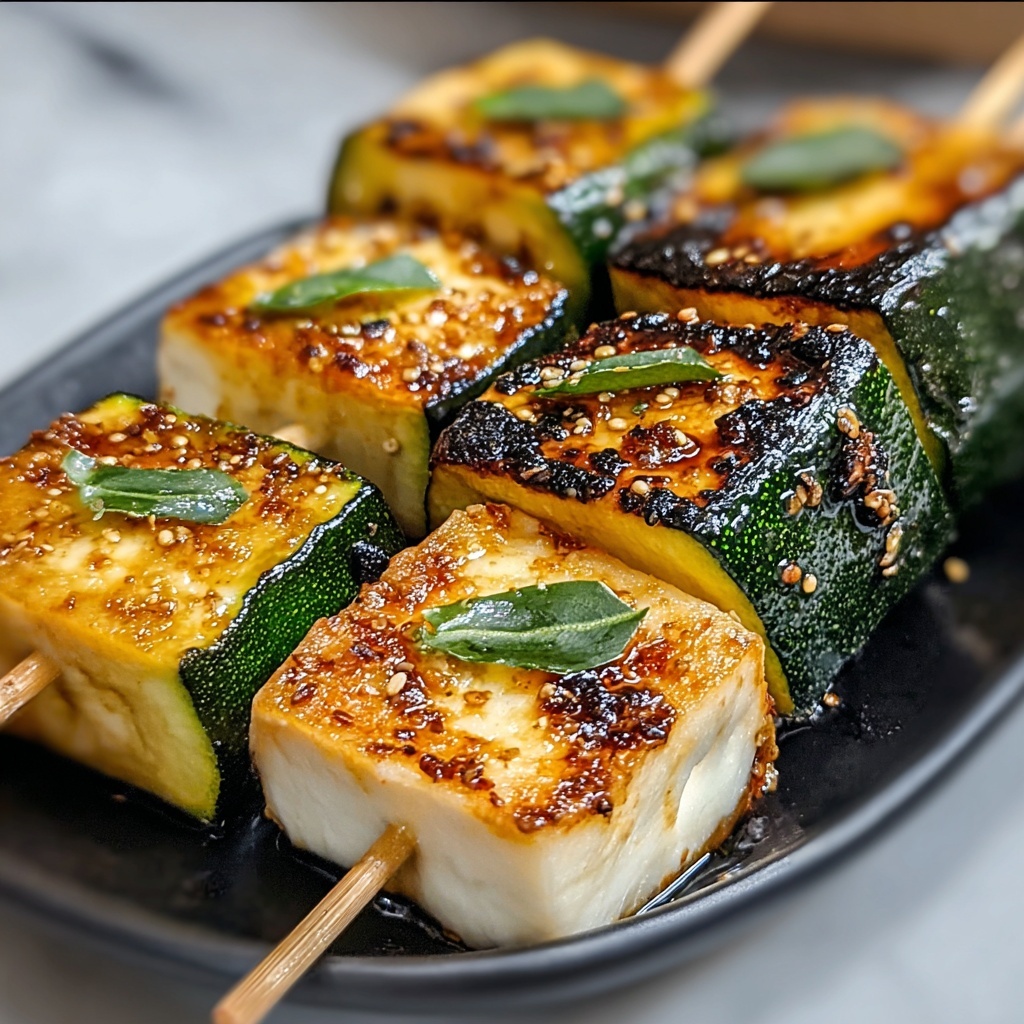 Garlic Butter Zucchini Skewers: The Ultimate Grilled Delight Recipe - Recipe Image