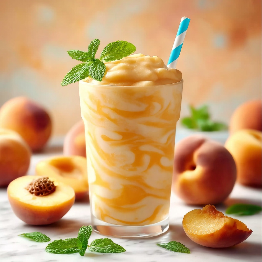 Refreshing Peach Slurpee Recipe - Recipe Image