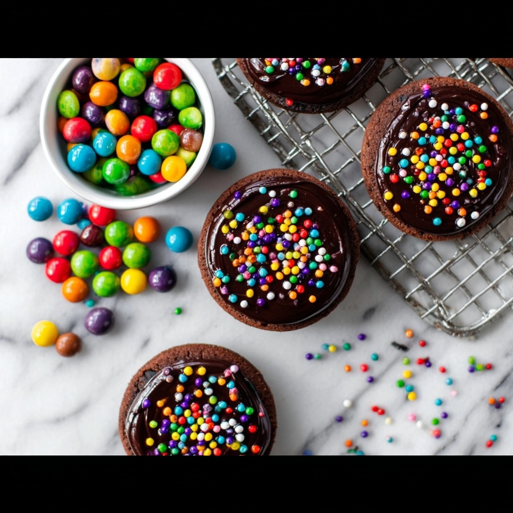 Cosmic Brownie Cookies – Soft, Fudgy & Colorful Treats Recipe - Recipe Image