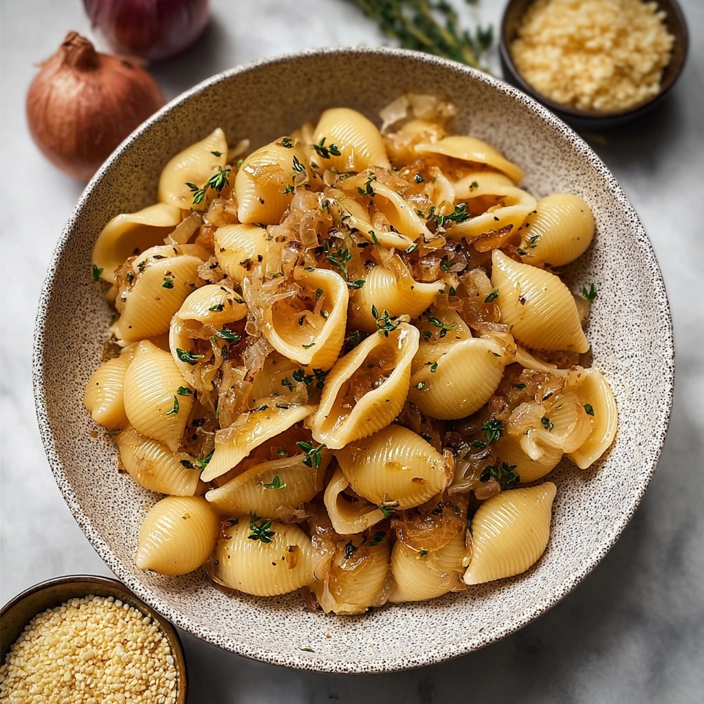 Vegan French Onion Pasta Recipe - Recipe Image