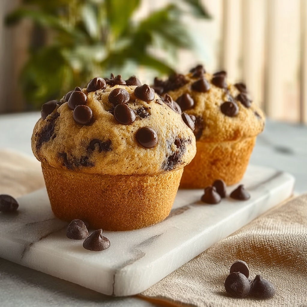 Vegan Chocolate Chip Muffins Recipe - Recipe Image
