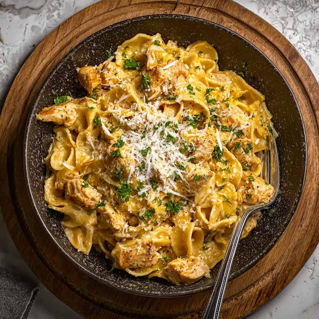 Creamy Cowboy Butter Chicken Linguine Recipe - Recipe Image