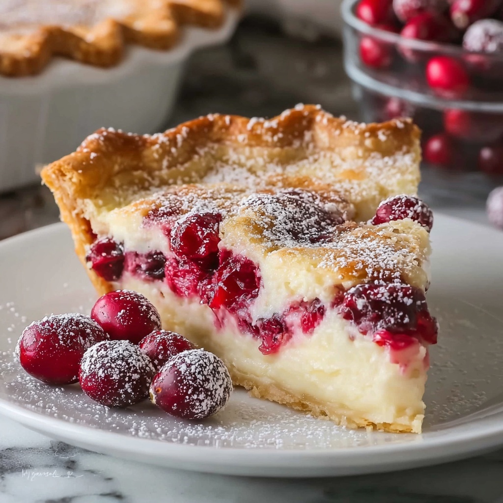 Cranberry Custard Pie Recipe - Recipe Image