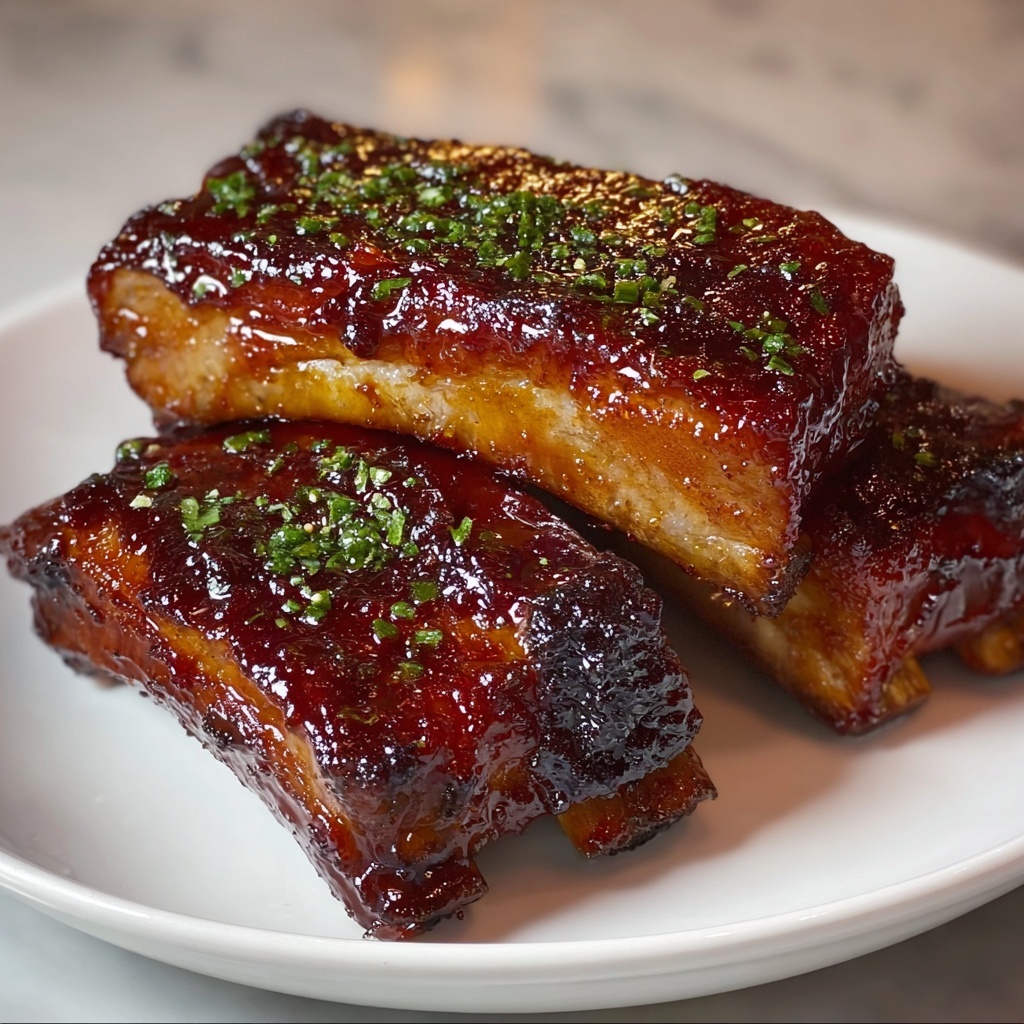 BBQ Ribs with Smoky Honey Sauce Recipe - Recipe Image