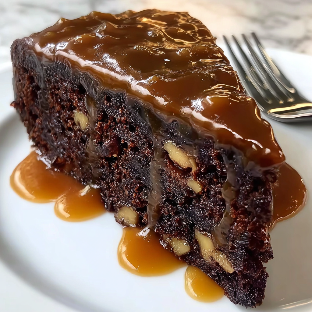 Warm Apple Date Treacle Cake with Butter Sauce Bliss Recipe - Recipe Image