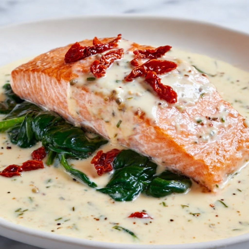 Creamy Tuscan Salmon Recipe - Recipe Image