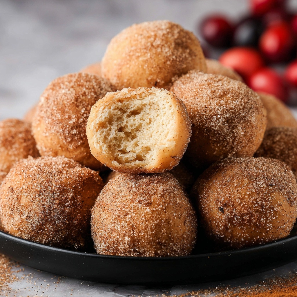 Mini Baked Cinnamon Sugar Donut Bites Recipe - Recipe Image
