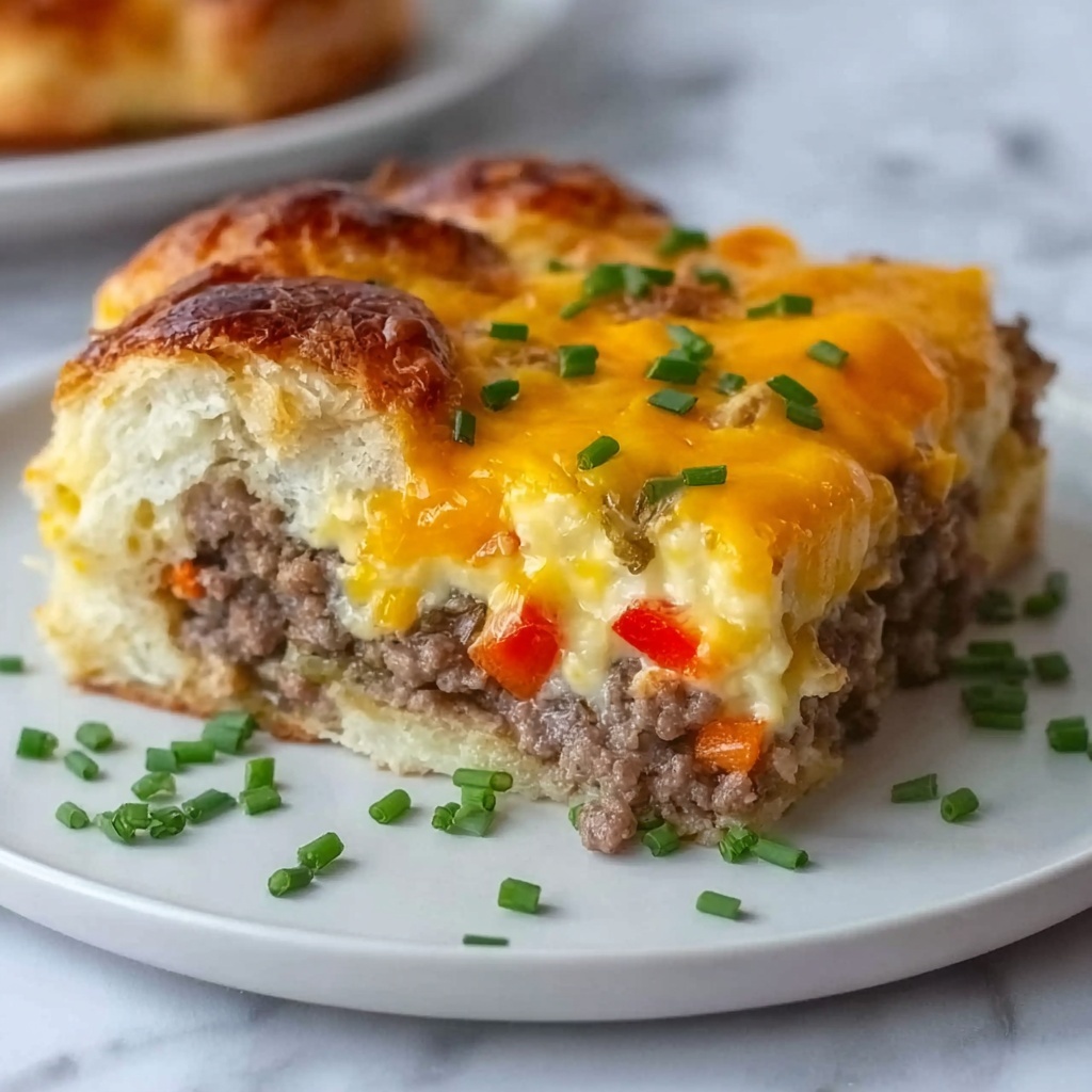 Crescent Roll Breakfast Casserole with Sausage and Cheese Recipe - Recipe Image