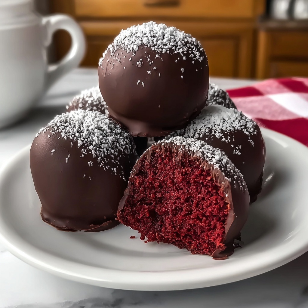 No Bake Red Velvet Cake Balls Recipe - Recipe Image