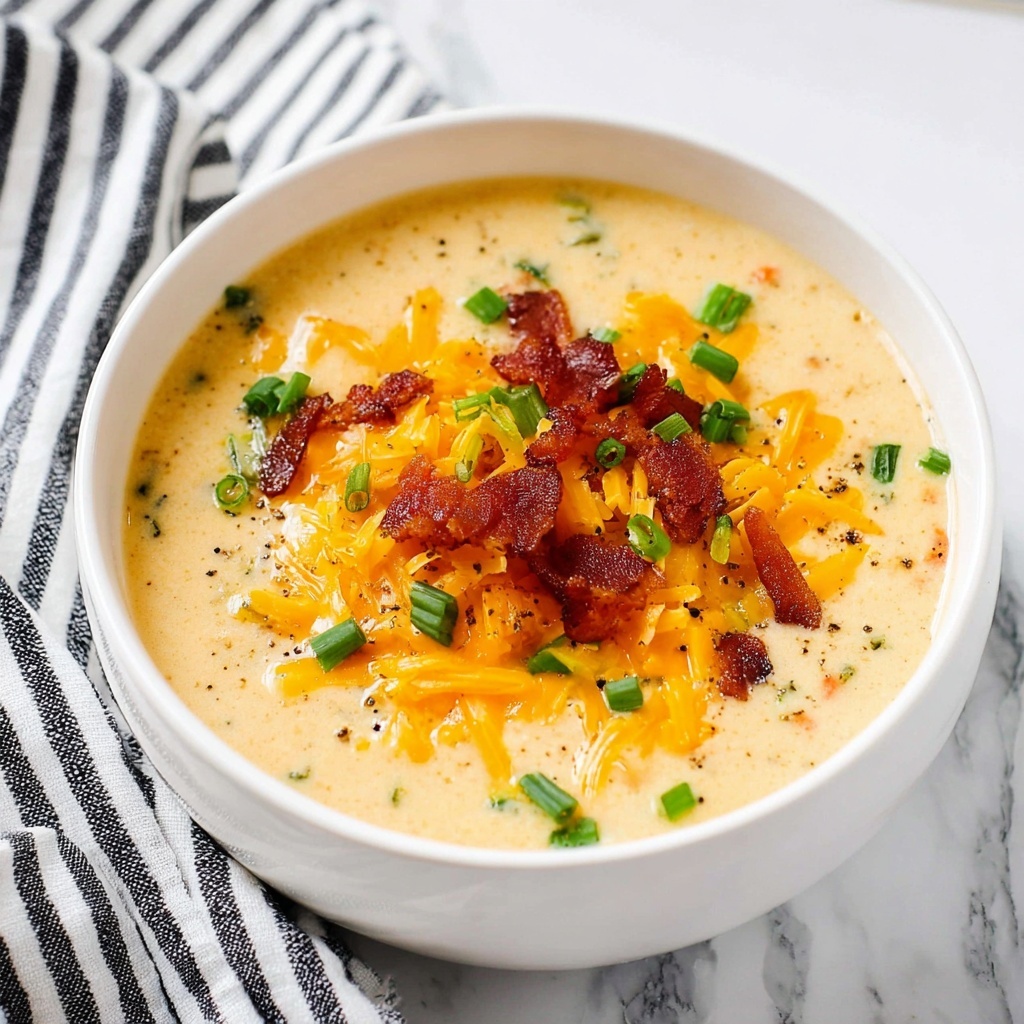 Baked Potato Soup with Crispy Potato Skins and Cheddar Recipe - Recipe Image