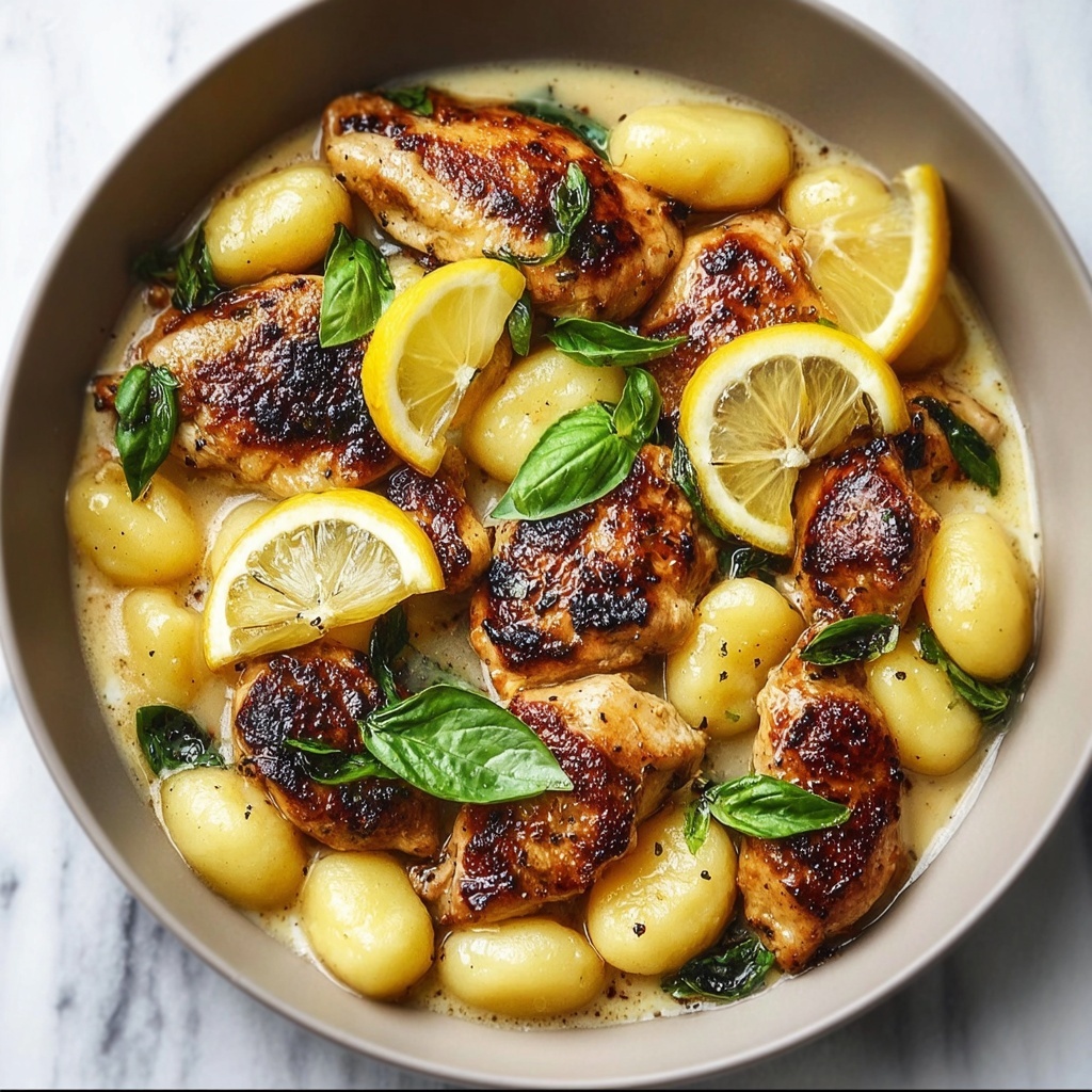 Lemon Chicken Gnocchi Skillet Recipe - Recipe Image