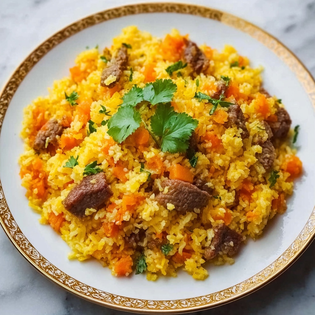 Uzbek Lamb and Carrot Pilaf Recipe - Recipe Image