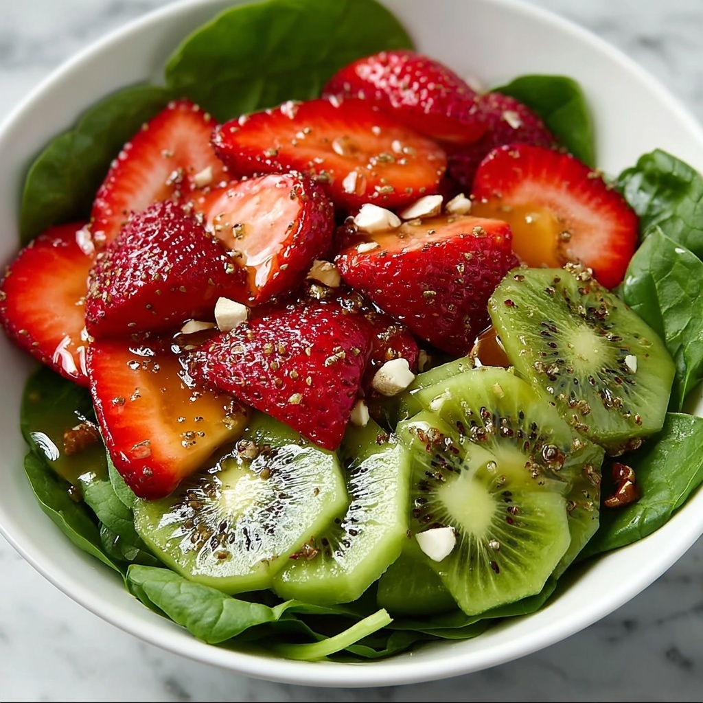 Strawberry Kiwi and Spinach Salad Recipe - Recipe Image