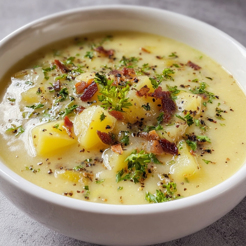 Creamy Vegan Potato Soup Recipe - Recipe Image