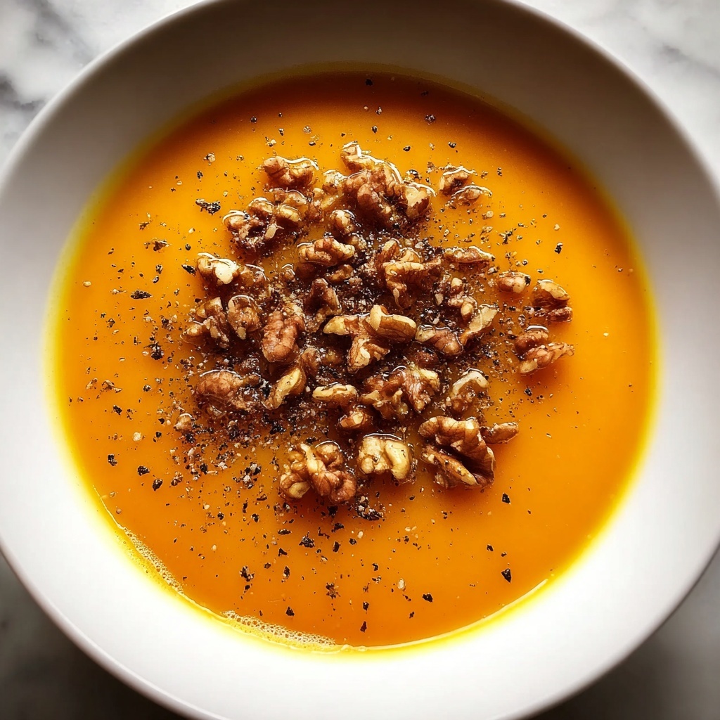 Pumpkin Soup with Walnut Crispies Recipe - Recipe Image