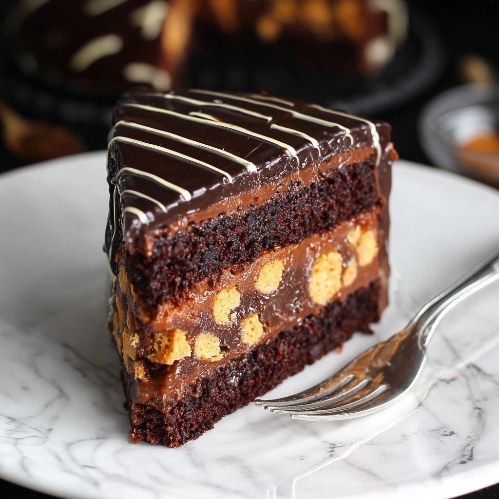 No Bake Chocolate Biscuit Cake (Lazy Cake) Recipe - Recipe Image