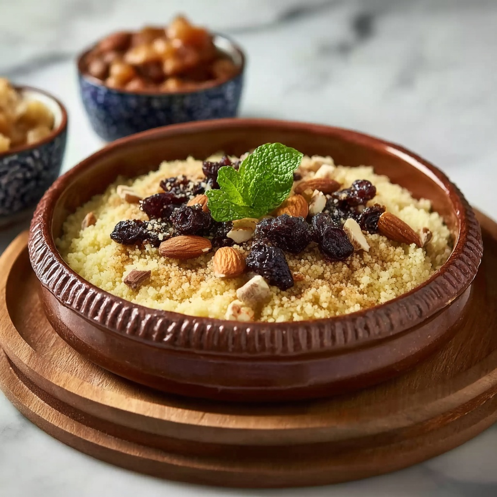 Tamina Sahrawiya: Semolina Pastries with Nut and Dried Fruit Filling Recipe - Recipe Image