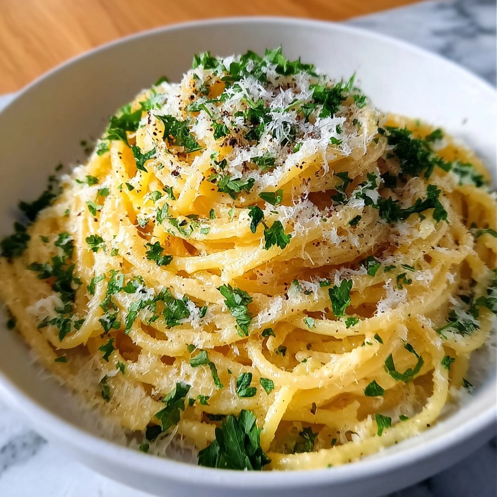 One Pot Lemon Garlic Parmesan Pasta Recipe: 5-Minute Bliss Recipe - Recipe Image