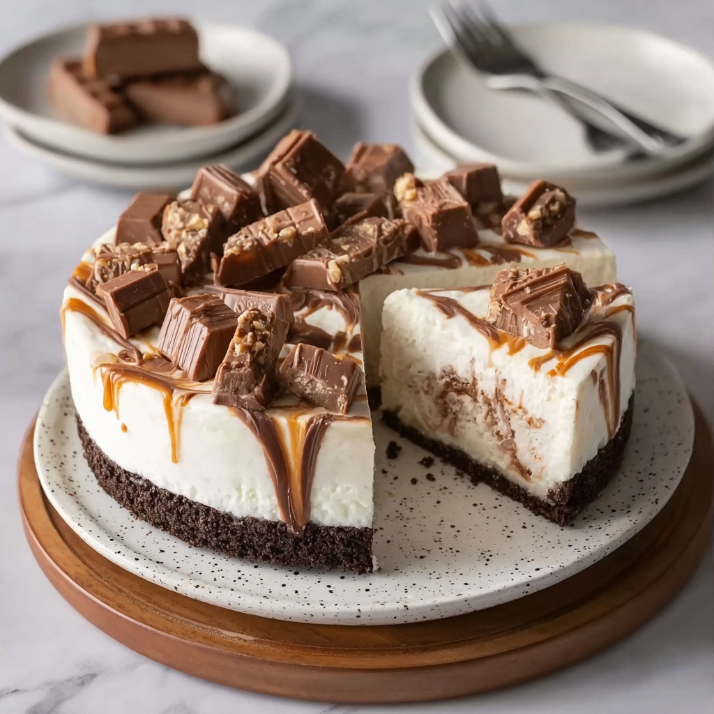 No-Bake Kinder Bueno Cheesecake Recipe - Recipe Image