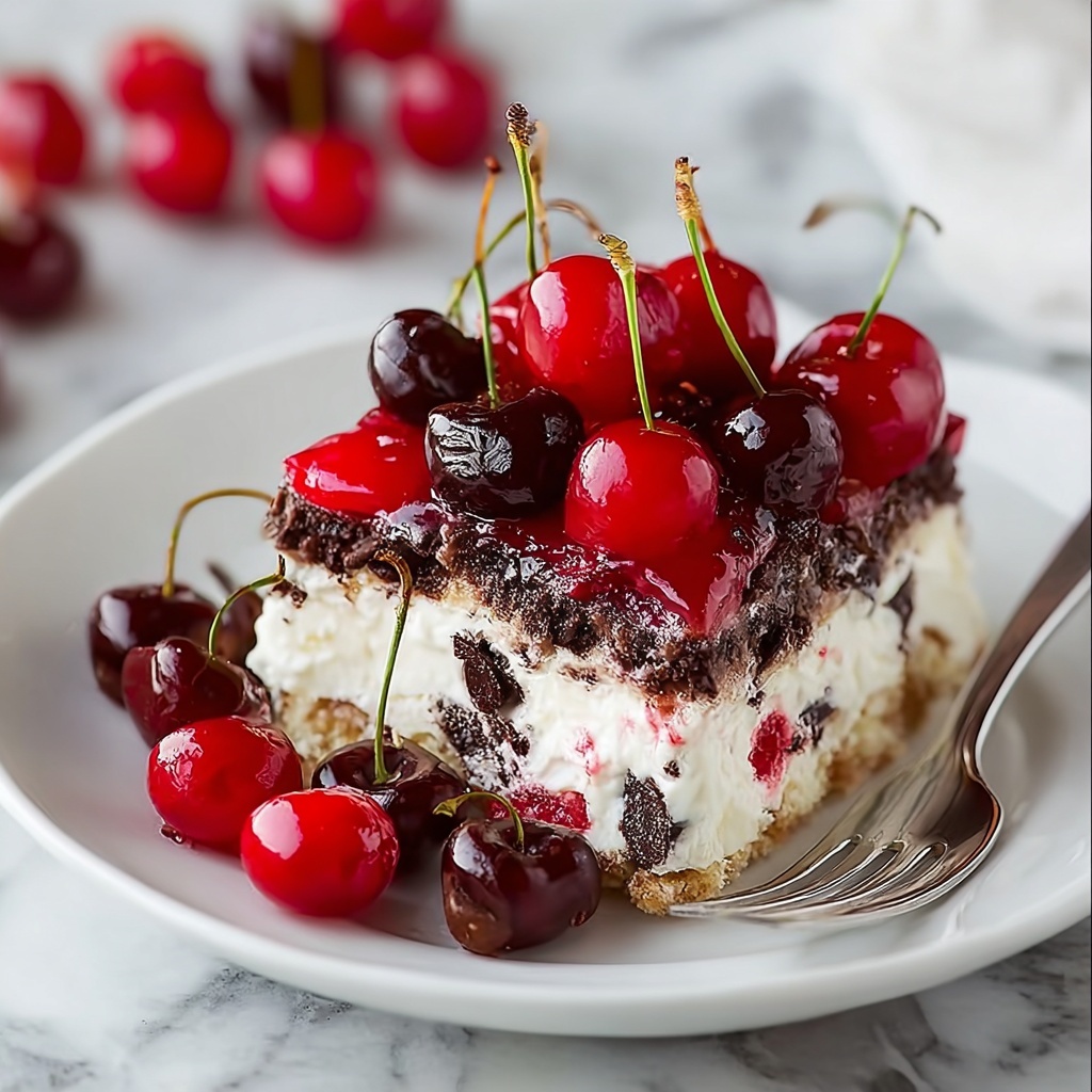 Cherry Garcia Chocolate Cherry Cake Delight Recipe - Recipe Image