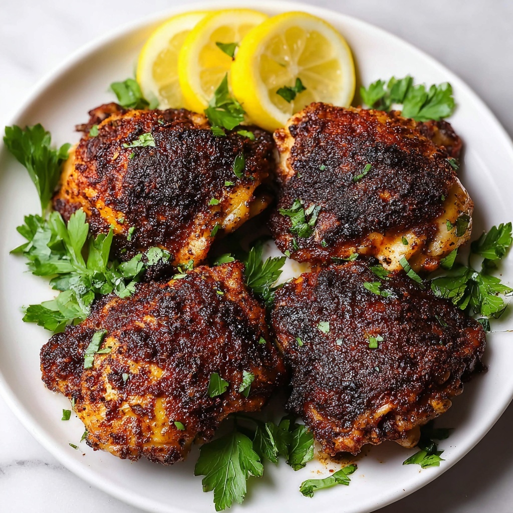 Crispy Air Fryer Chicken Thighs with Lemon and Herbs Recipe - Recipe Image