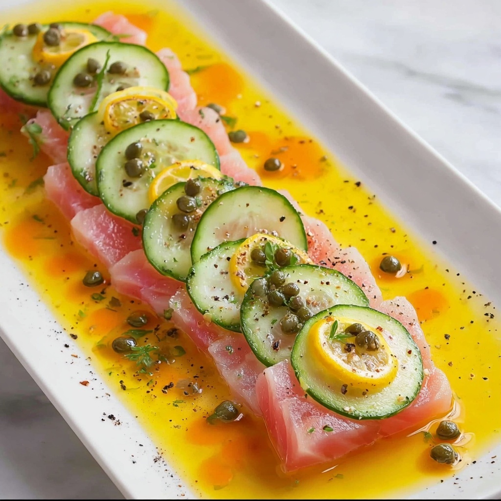 Refresh Your Palate with Tuna Crudo and Citrus Caper Vinaigrette Recipe - Recipe Image