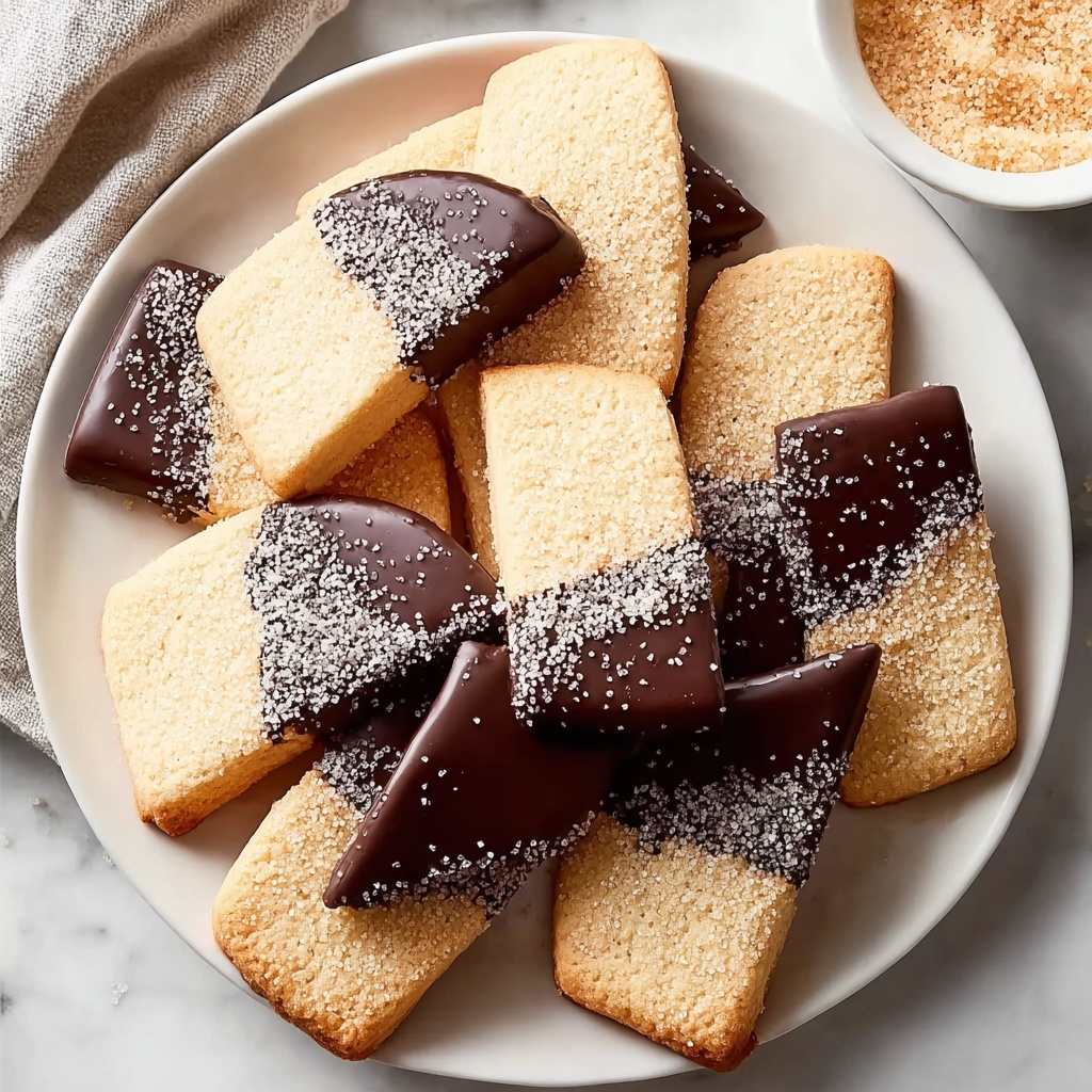 Chocolate Dipped Churro Shortbread Cookies Recipe - Recipe Image