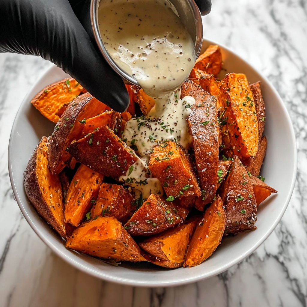 Smoky Roasted Sweet Potatoes with Chipotle Mayo Recipe - Recipe Image