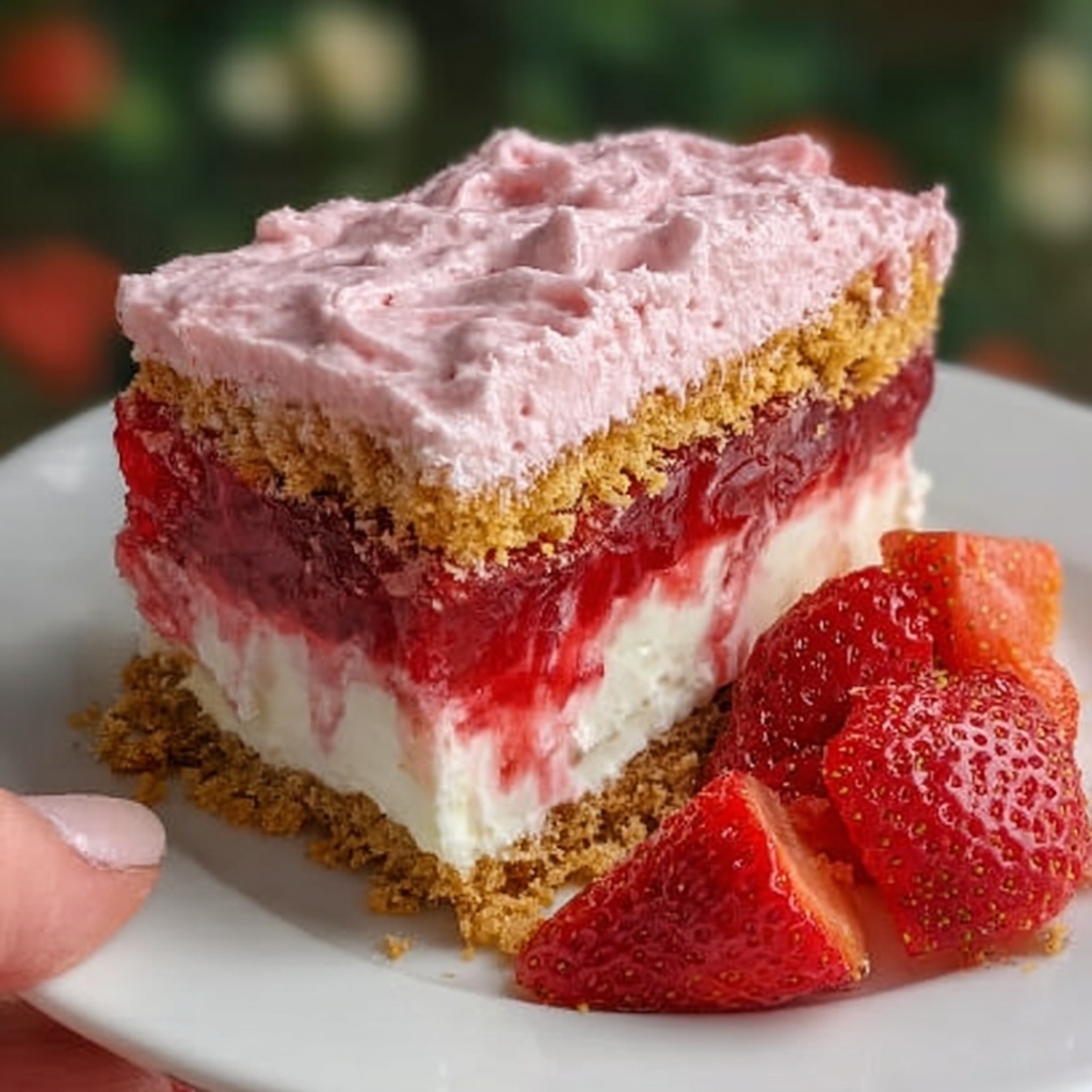 Strawberry Honeybun Cake with Strawberry Cream Icing Recipe - Recipe Image