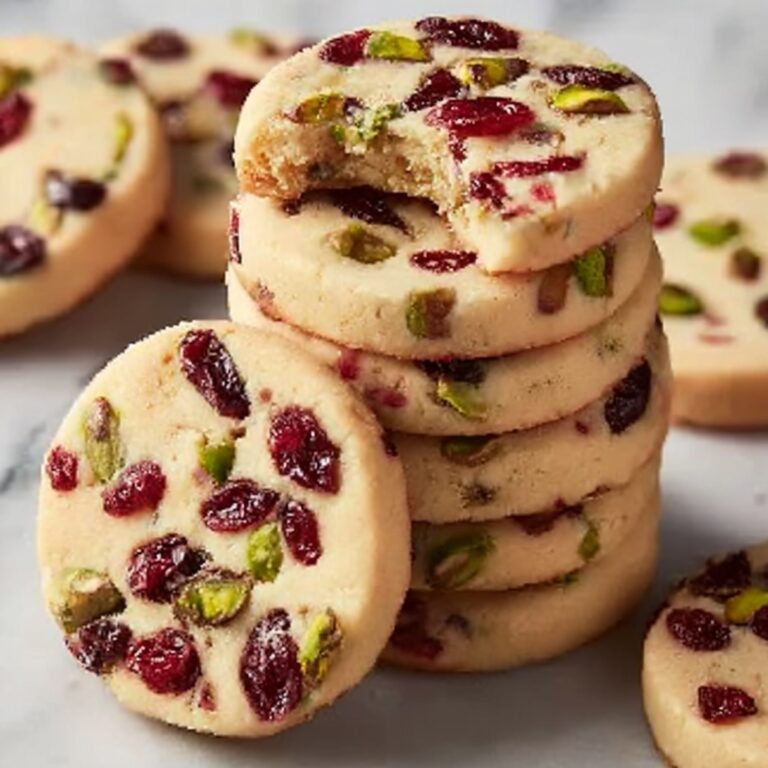 Cranberry Pistachio Shortbread Cookies Recipe