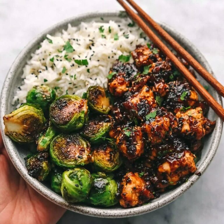 Best Air Fryer Sweet Chili Chicken and Brussels Sprouts Recipe