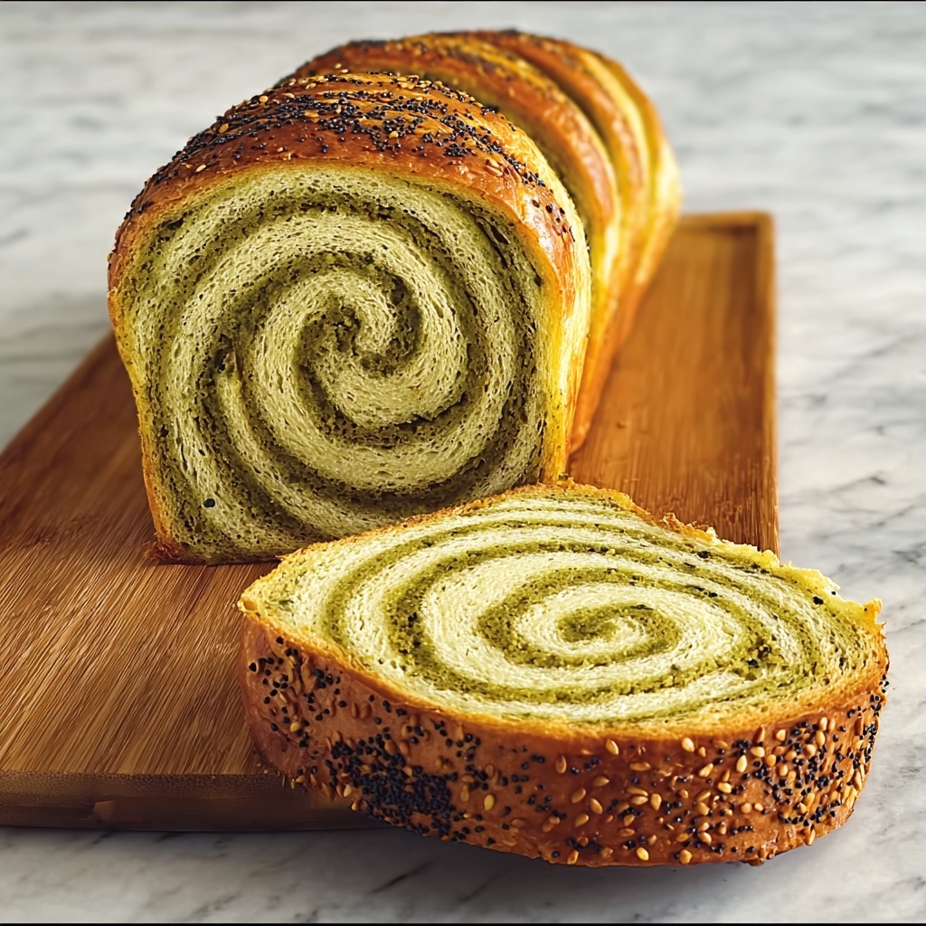 Matcha Bread with Black Sesame Seeds Recipe - Recipe Image