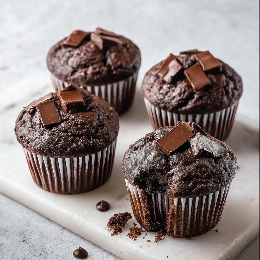 Decadent Double Chocolate Chip Muffins for Pure Bliss Recipe - Recipe Image