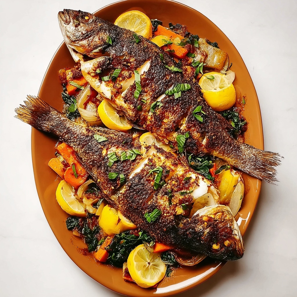 Flavorsome Roasted Whole Fish with Fresh Herbs Recipe - Recipe Image